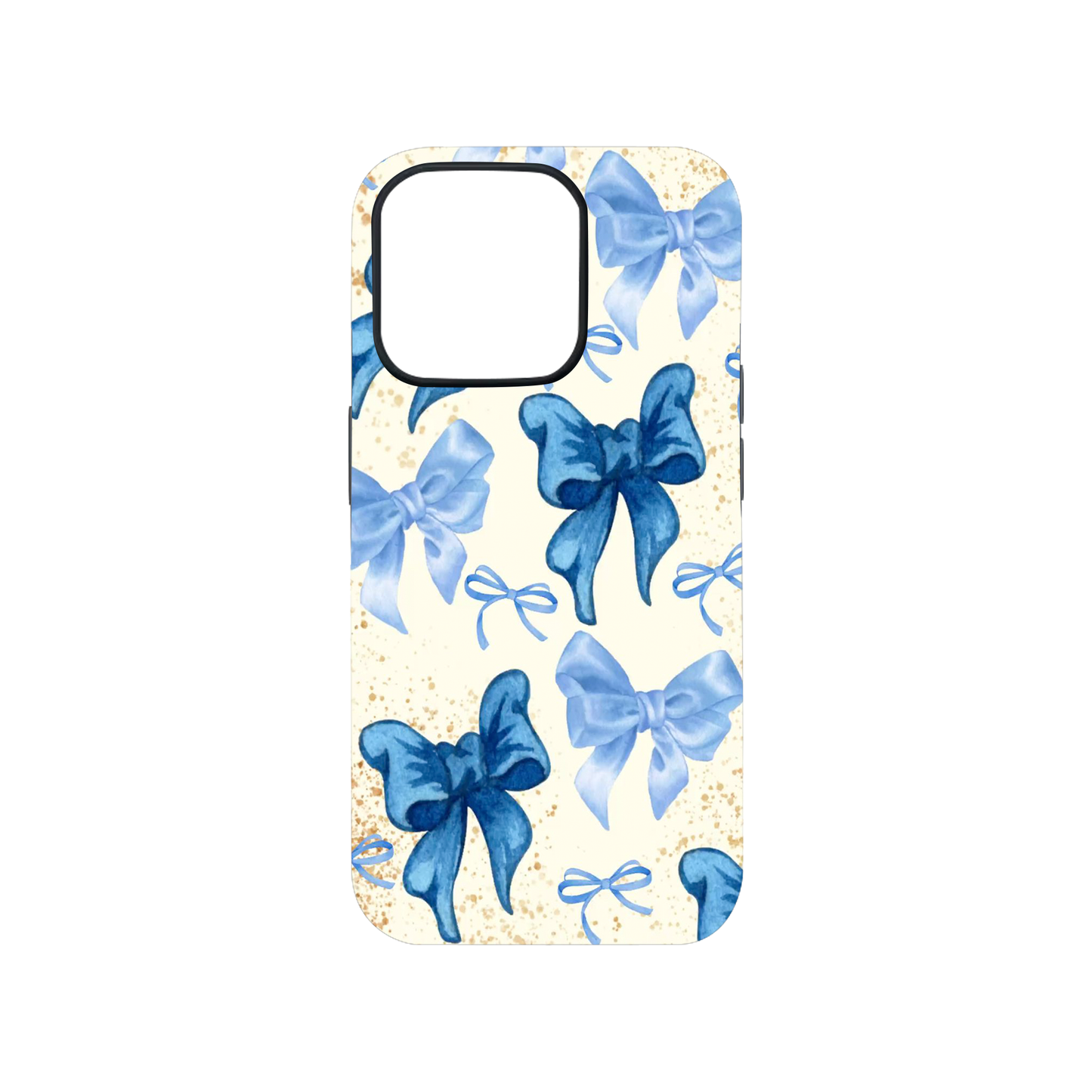 Blue Bows Glass Phone Case