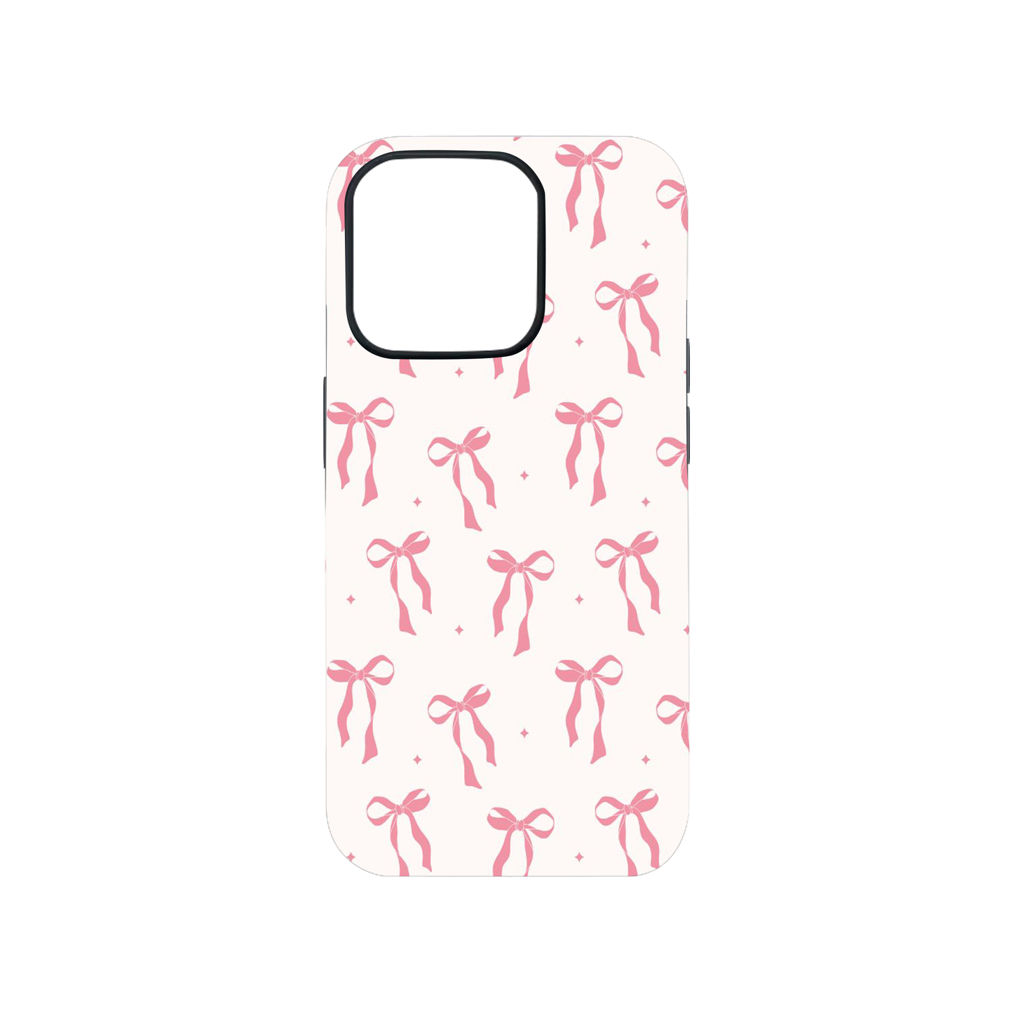 Pink Bows Glass Phone Case