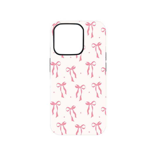 Pink Bows Glass Phone Case
