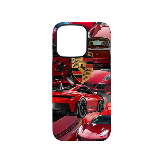 Red Porsche Glass Phone Case