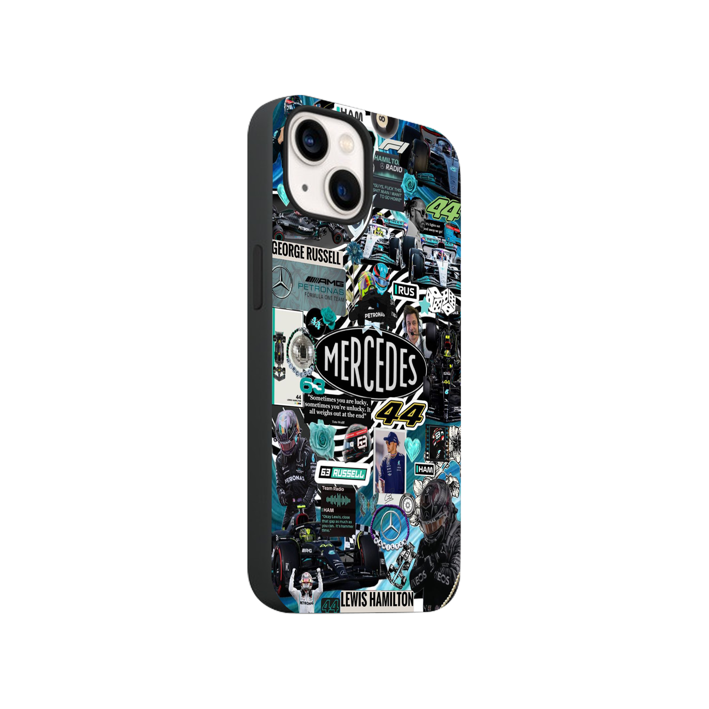 Mercedes X Lewis #3 Glass Phone Case