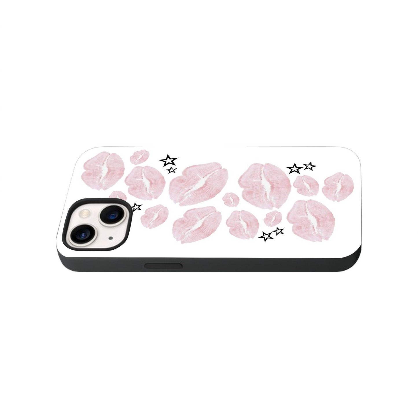 Stars And Lips Glass Phone Case