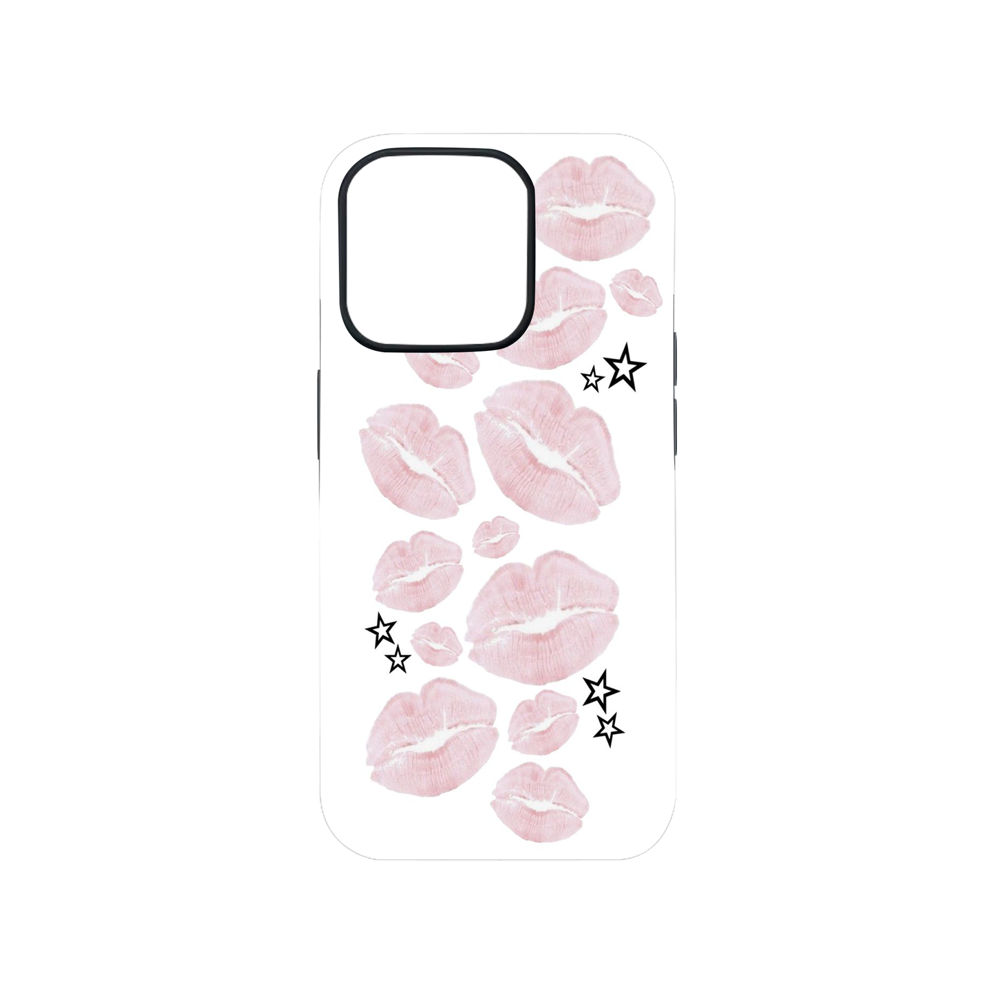 Stars And Lips Glass Phone Case