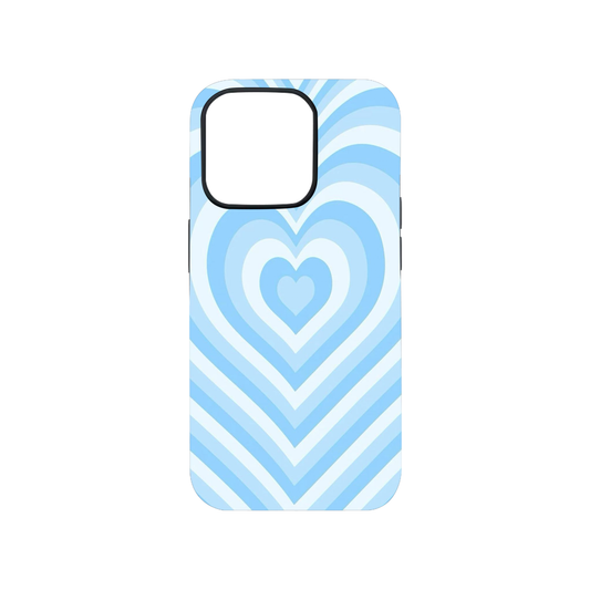 Blue Hearts Y2K Glass Phone Case