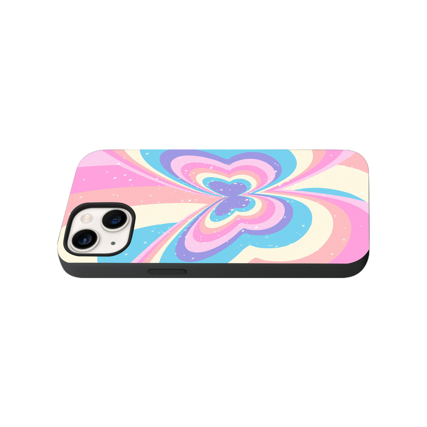 Rainbow Butterfly Glass Phone Case