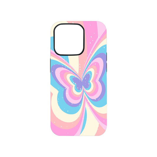 Rainbow Butterfly Glass Phone Case