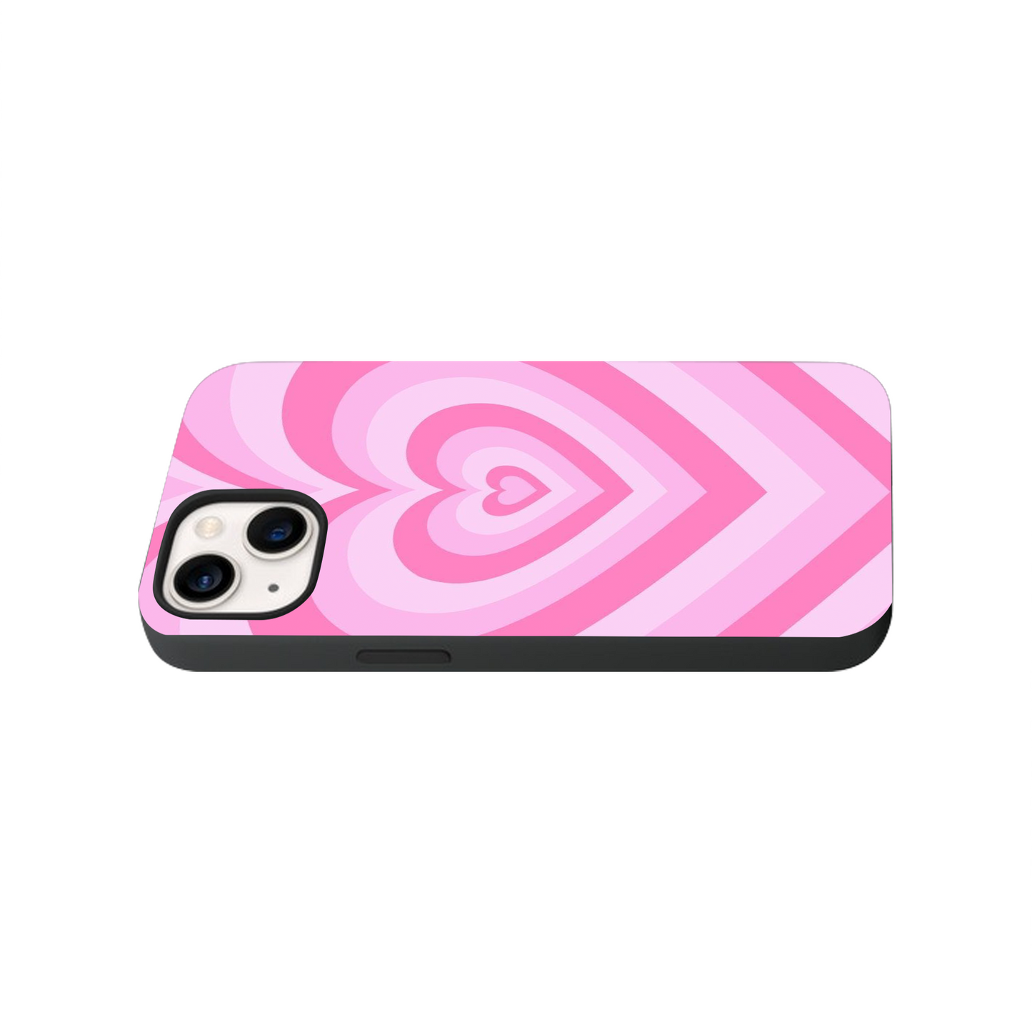 Pink Hearts Y2K Glass Phone Case