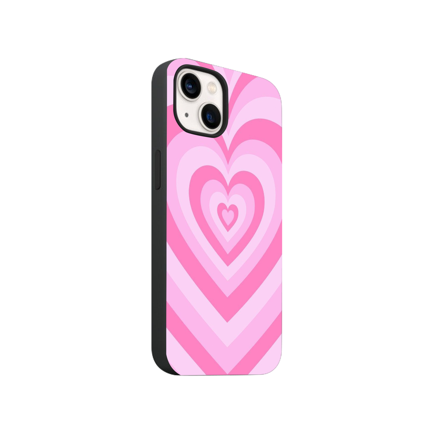 Pink Hearts Y2K Glass Phone Case