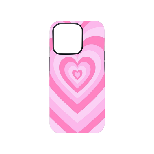 Pink Hearts Y2K Glass Phone Case