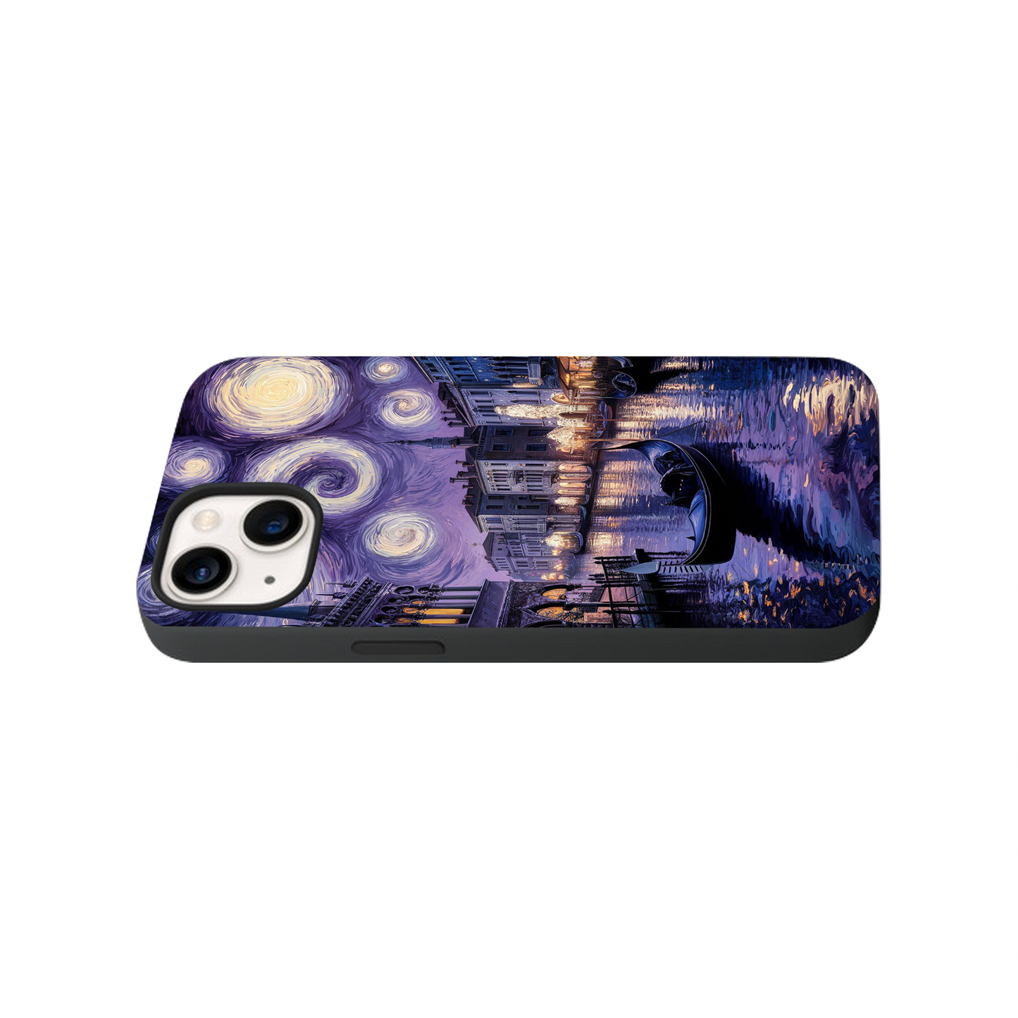 Purple Starry Night Glass Phone Case