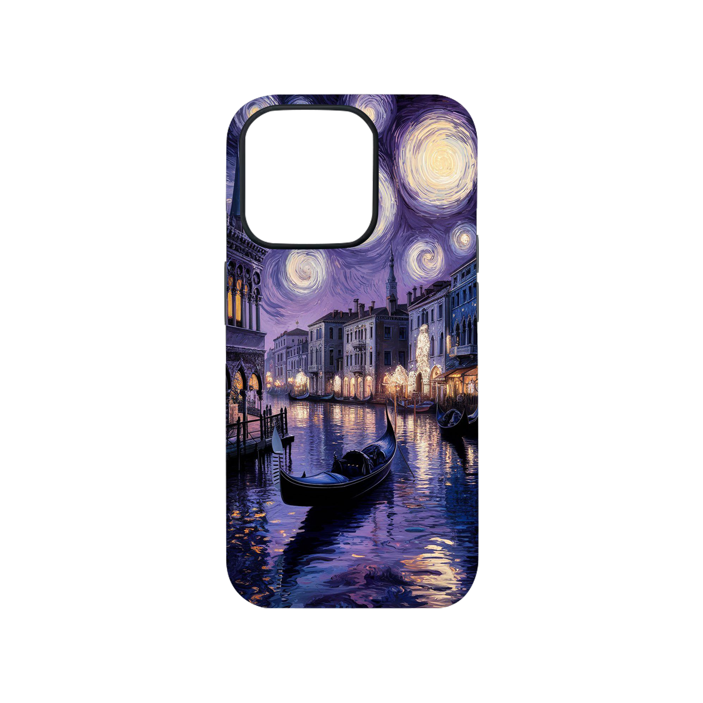 Purple Starry Night Glass Phone Case