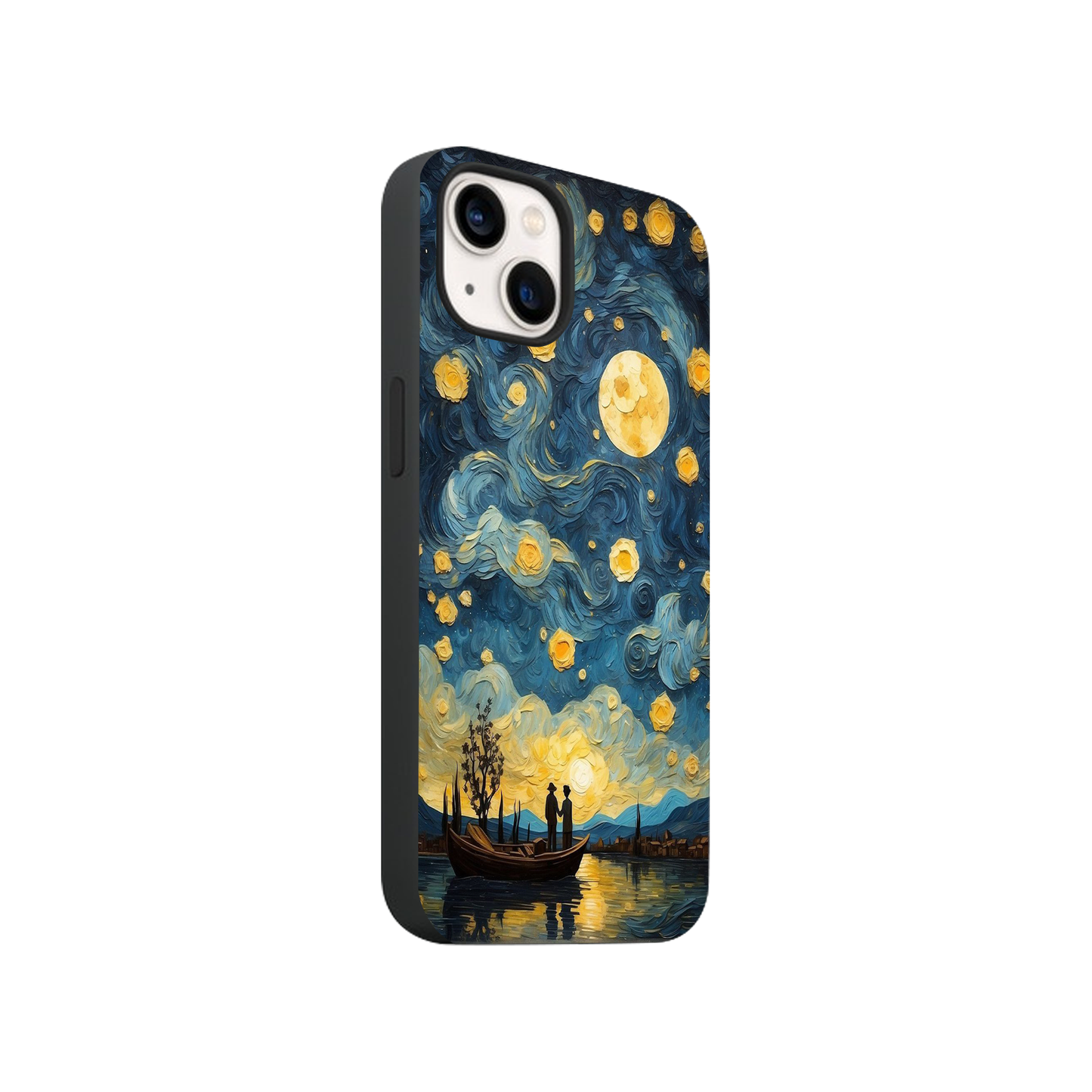 Couple in a Boat Glass Phone Case