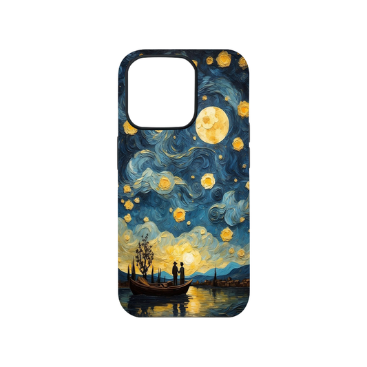 Couple in a Boat Glass Phone Case