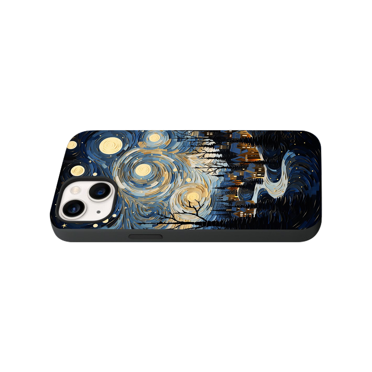 Blue Starry Night Glass Phone Case