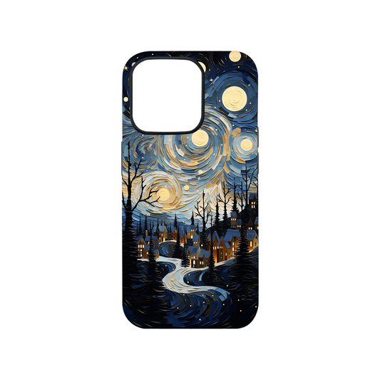 Blue Starry Night Glass Phone Case