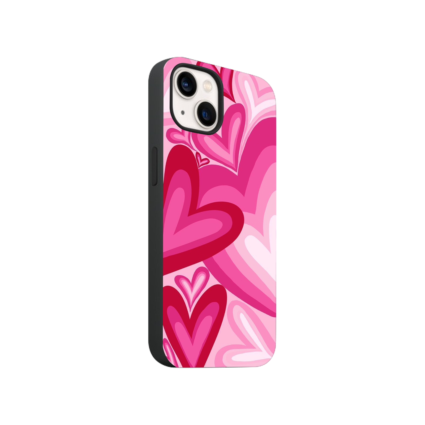 Aesthitic Pink Heart Glass Phone Case