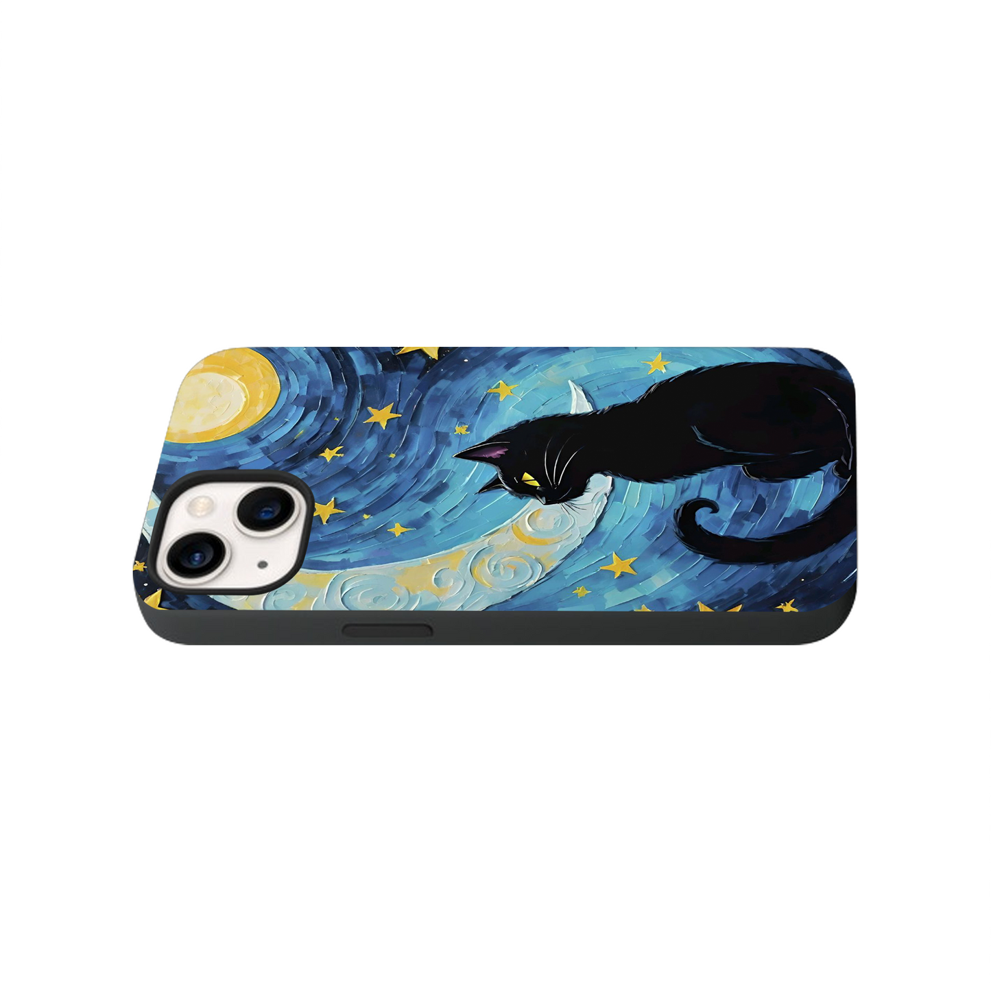 Cat In the Blue Sky Glass Phone Case