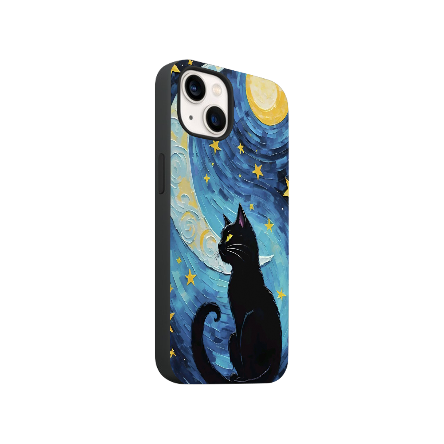 Cat In the Blue Sky Glass Phone Case