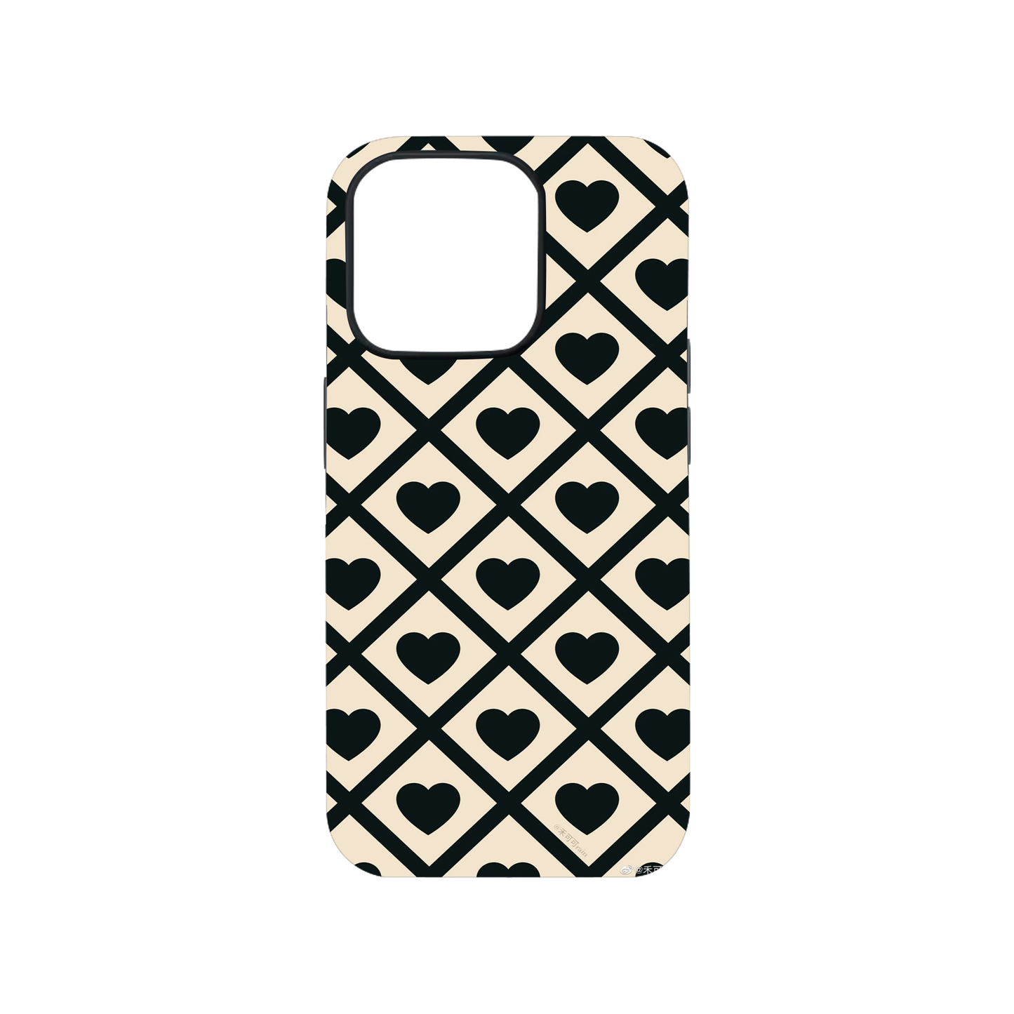 Diamond Heart Glass Phone Case