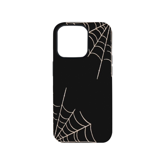 Corner Spider Web Glass Phone Case