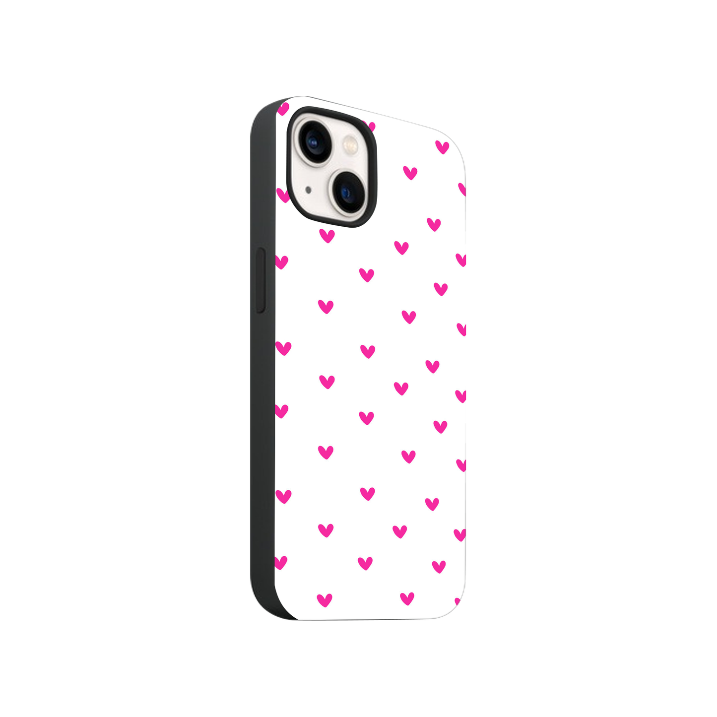 Light Pink Hearts Glass Phone Case