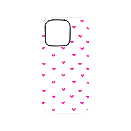 Light Pink Hearts Glass Phone Case