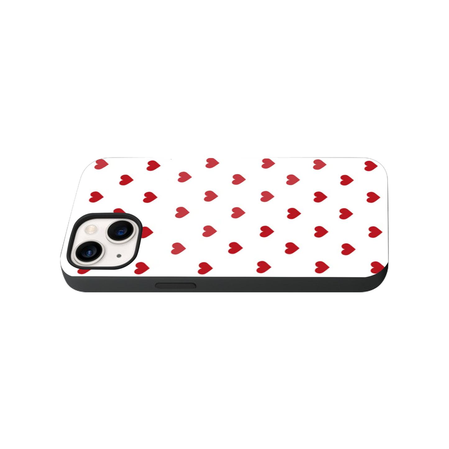Pink Hearts Glass Phone Case