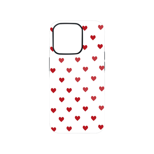 Pink Hearts Glass Phone Case