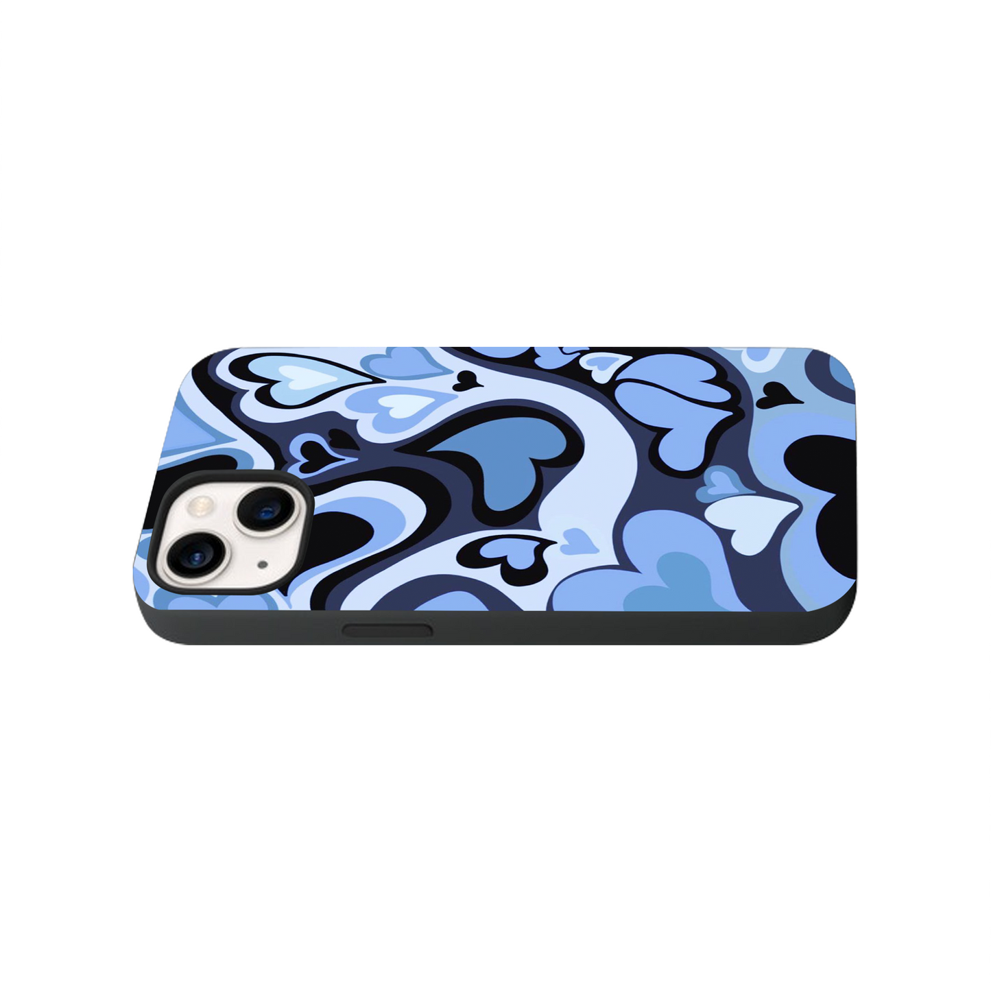 Purple Hearts Glass Phone Case