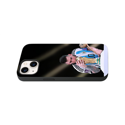 Messi #5 Glass Phone Case