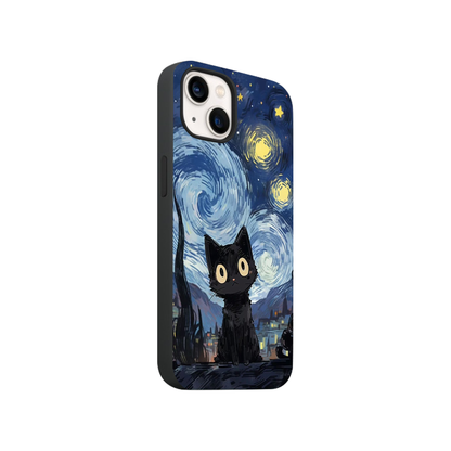 Cute Cat Glass Phone Case