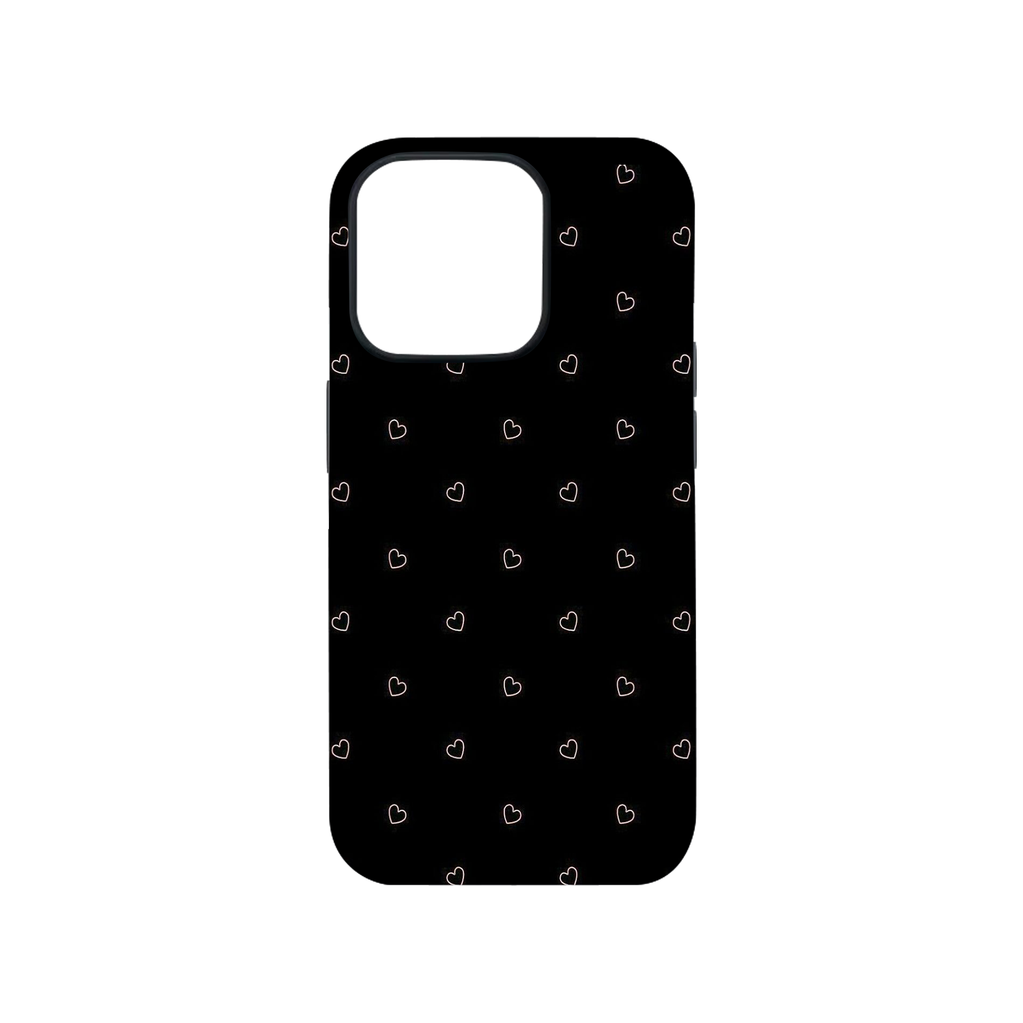 Black Small Hearts Phone Case