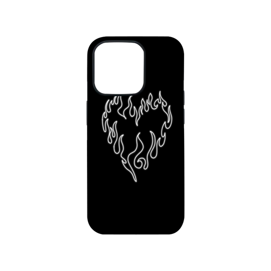 Flames in the Heart Glass Phone Case