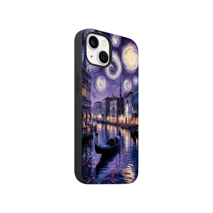 Purple Starry Night Glass Phone Case