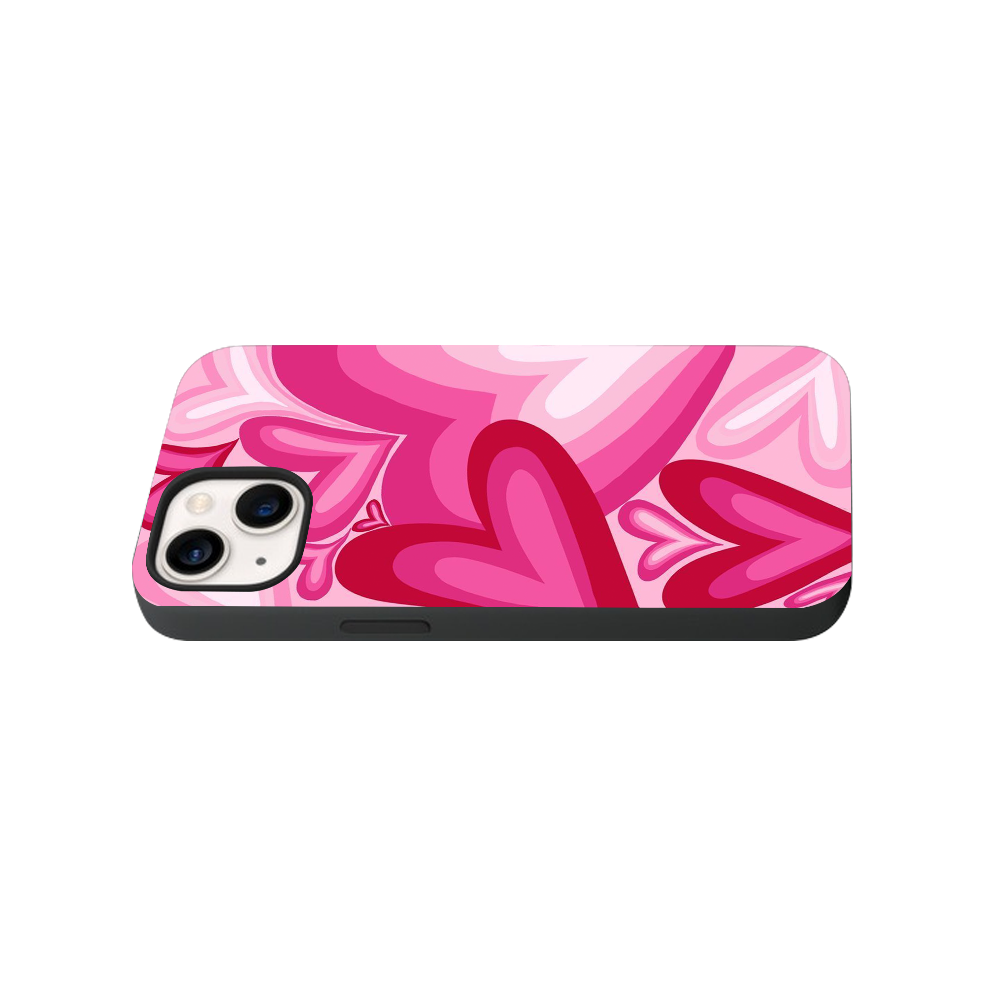 Aesthitic Pink Heart Glass Phone Case