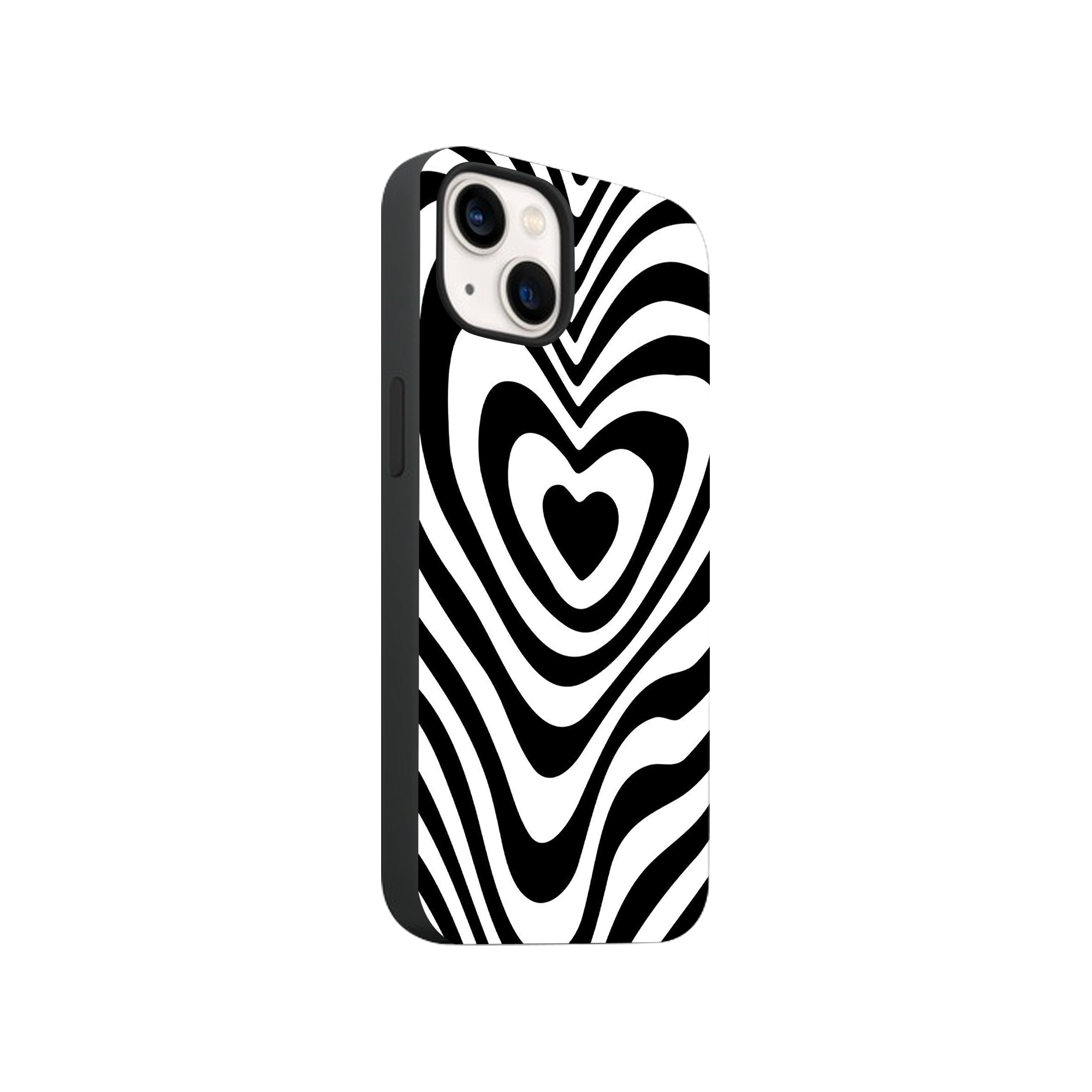 Wavy Black Heart Phone Case