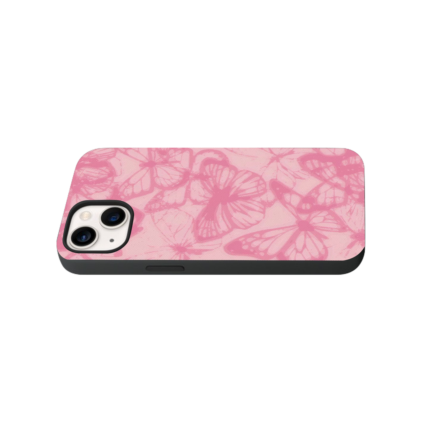 Pink Aesthitic Butterfly Glass Phone Case
