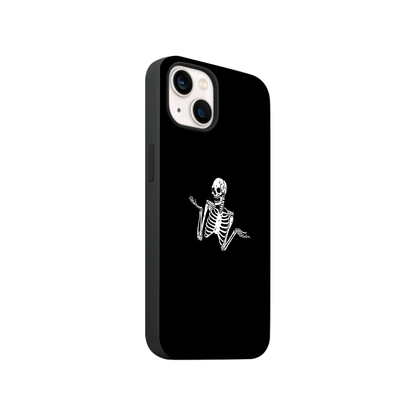 Whatever Skeloton Glass Phone Case