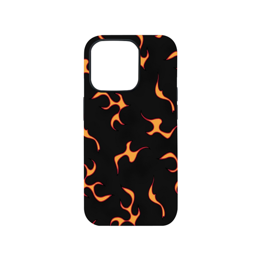 Orange Flames Glass Phone Case
